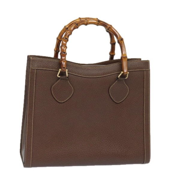 GUCCI Bamboo Hand Bag Leather Brown 002 2853 0260 0 Auth ep4626 - Picture 1 of 16
